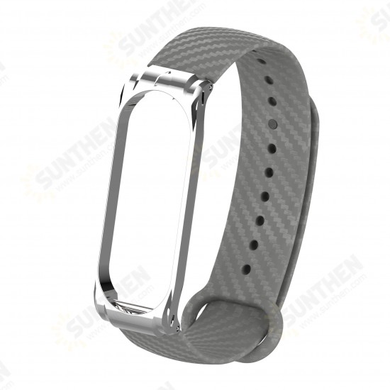 Replacement Carbon Fiber Decoration TPU Watch Band for Xiaomi Mi Band 4 Smart Watch Non-original Replacement Carbon Fiber Decoration TPU Watch Band for Xiaomi Mi Band 4 Smart Watch Non-original