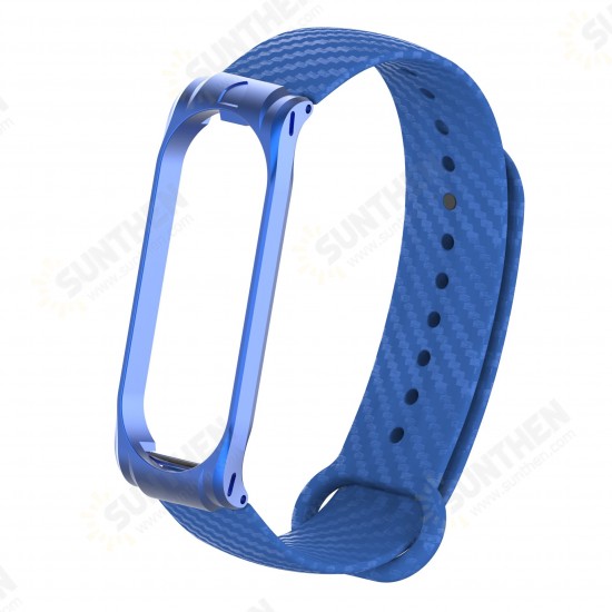 Replacement Carbon Fiber Decoration TPU Watch Band for Xiaomi Mi Band 4 Smart Watch Non-original Replacement Carbon Fiber Decoration TPU Watch Band for Xiaomi Mi Band 4 Smart Watch Non-original