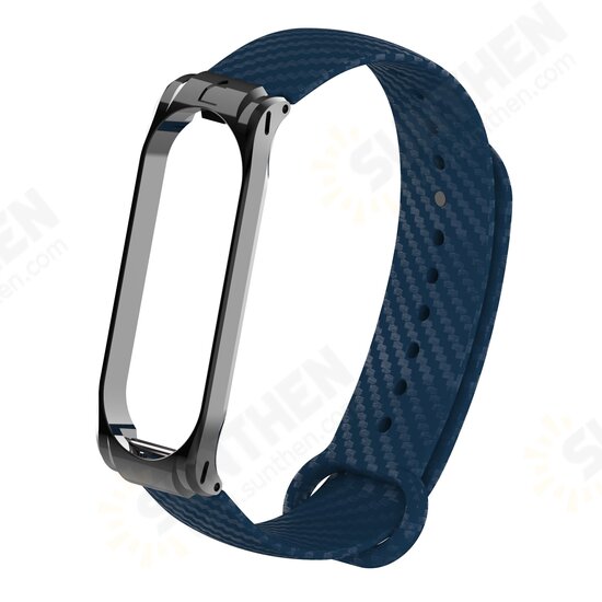 Replacement Carbon Fiber Decoration TPU Watch Band for Xiaomi Mi Band 4 Smart Watch Non-original Replacement Carbon Fiber Decoration TPU Watch Band for Xiaomi Mi Band 4 Smart Watch Non-original