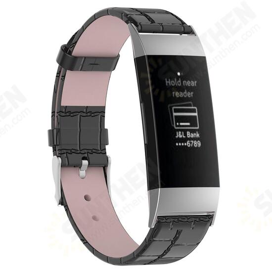 Replacement Leather Watch Band Strap for Smart Watch Fitbit Charge 3 Replacement Leather Watch Band Strap for Smart Watch Fitbit Charge 3
