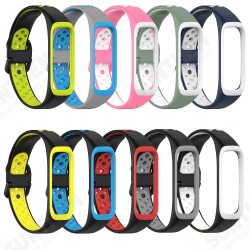 Rubber Two-color Replacement Strap Smart Watch Band For Samsung Galaxy Fit 2
