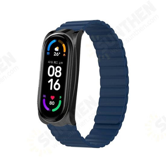 Silicone Powerful Magnetic Replacement Strap Smart Watch Band for Xiaomi Mi Band 6/5 Silicone Powerful Magnetic Replacement Strap Smart Watch Band for Xiaomi Mi Band 6/5