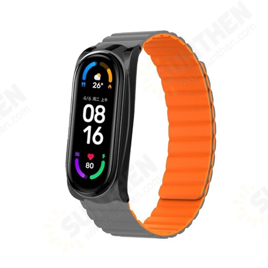 Silicone Powerful Magnetic Replacement Strap Smart Watch Band for Xiaomi Mi Band 6/5 Silicone Powerful Magnetic Replacement Strap Smart Watch Band for Xiaomi Mi Band 6/5