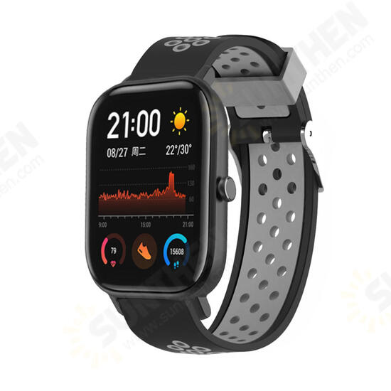 Silicone Watch Band Replacement Watch Strap for Amazfit GTS Smart Watch