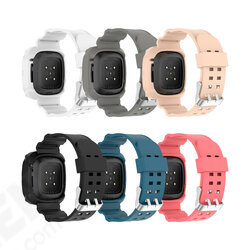 Silicone Watch Strap Watch Cover Case for Fitbit Versa 3 Sense Watch Silicone Watch Strap Watch Cover Case for Fitbit Versa 3 Sense Watch