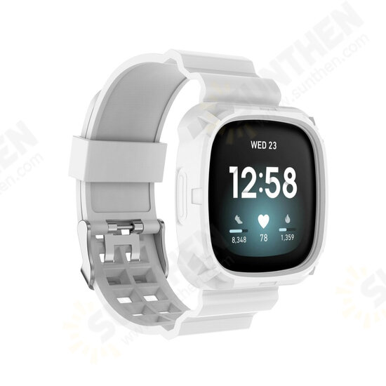 Silicone Watch Strap Watch Cover Case for Fitbit Versa 3 Sense Watch