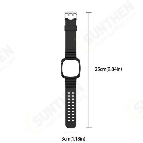 Silicone Watch Strap Watch Cover Case for Fitbit Versa 3 Sense Watch