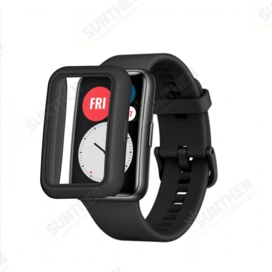 Soft TPU Two-color Half-pack Watch Case Cover Watch Protector for HuWatch Fit Soft TPU Two-color Half-pack Watch Case Cover Watch Protector for HuWatch Fit