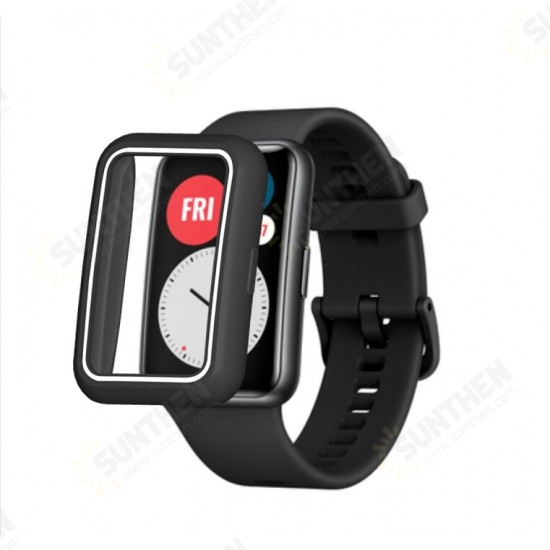 Soft TPU Two-color Half-pack Watch Case Cover Watch Protector for HuWatch Fit Soft TPU Two-color Half-pack Watch Case Cover Watch Protector for HuWatch Fit