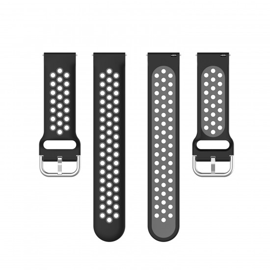 Split Color Dot Pattern Breathable Waterproof Soft Silicone Watch Band Strap Replacement for Fitbit Versa 2 / Fitbit Versa / Fitbit Versa Lite
