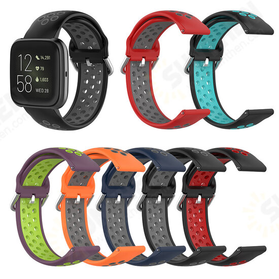 Split Color Dot Pattern Breathable Waterproof Soft Silicone Watch Band Strap Replacement for Fitbit Versa 2 / Fitbit Versa / Fitbit Versa Lite Split Color Dot Pattern Breathable Waterproof Soft Silicone Watch Band Strap Replacement for Fitbit Versa 2 / Fitbit Versa / Fitbit Versa Lite