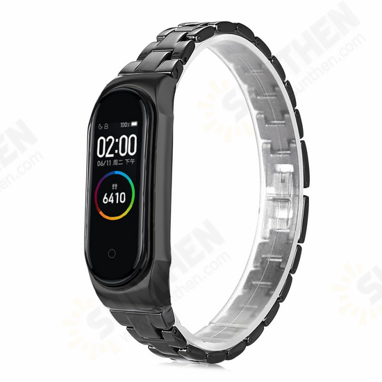 Stainless Replacement Butterfly Buckle Watch Band for Xiaomi Mi Band 4&3 Smart Watch Non-original Stainless Replacement Butterfly Buckle Watch Band for Xiaomi Mi Band 4&3 Smart Watch Non-original