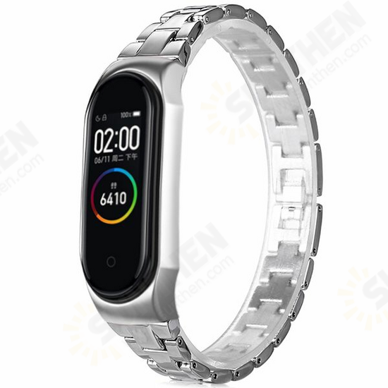 Stainless Replacement Butterfly Buckle Watch Band for Xiaomi Mi Band 4&3 Smart Watch Non-original Stainless Replacement Butterfly Buckle Watch Band for Xiaomi Mi Band 4&3 Smart Watch Non-original
