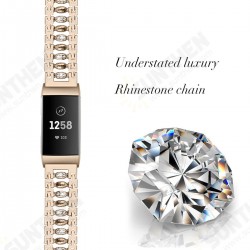 Stainless Steel Diamond-encrusted Watch Band Strap for Fitbit charge 3 Smart Watch Stainless Steel Diamond-encrusted Watch Band Strap for Fitbit charge 3 Smart Watch