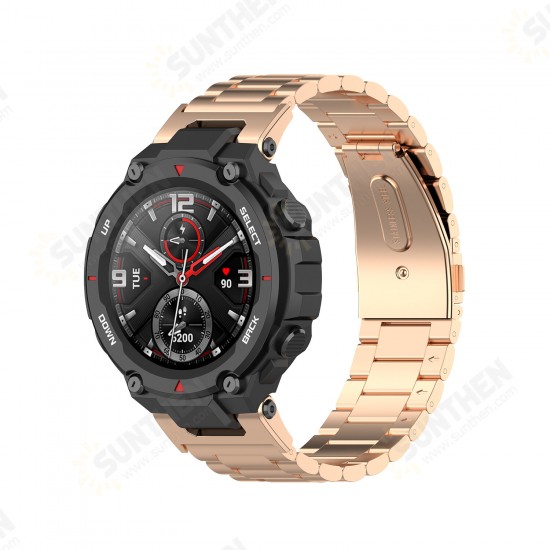 Stainless Steel Watch Band with Band Adjust Tool for Amazfit T-REX A1918 Smart Watch