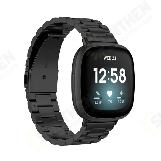 Stainless Steel with Watch Tool Replacement Watch Strap for Fitbit Versa 3 Sense Watch