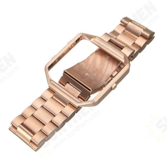 Steel Metal Frame Watch Case Cover Frame Watch Band For Fitbit Blaze Watch