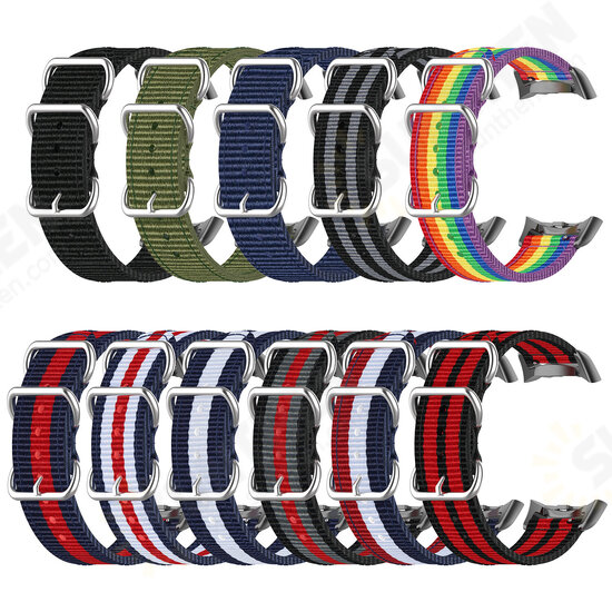 Three-ring Canvas Replacement Strap Smart Watch Band For Samsung Fit 2 pro/R360/R365