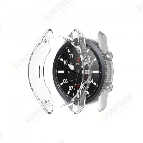 Translucent Non-Yellow Soft TPU Shockproof Watch Case Cover for Samsung Galaxy Watch3 45mm R840 / Galaxy Watch 3 41mm R850