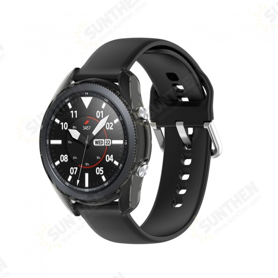 Translucent Non-Yellow Soft TPU Shockproof Watch Case Cover for Samsung Galaxy Watch3 45mm R840 / Galaxy Watch 3 41mm R850