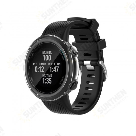 Transparent Anti-Fall Watch Case Cover for Garmin Swim 2/Forerunner 45 Smart Watch