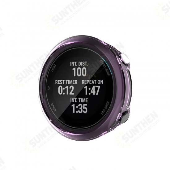 Transparent Anti-Fall Watch Case Cover for Garmin Swim 2/Forerunner 45 Smart Watch