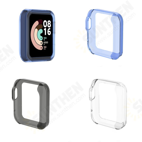 Transparent TPU Half-pack Watch Case Cover Watch Protector For Xiaomi Mi Watch Lite