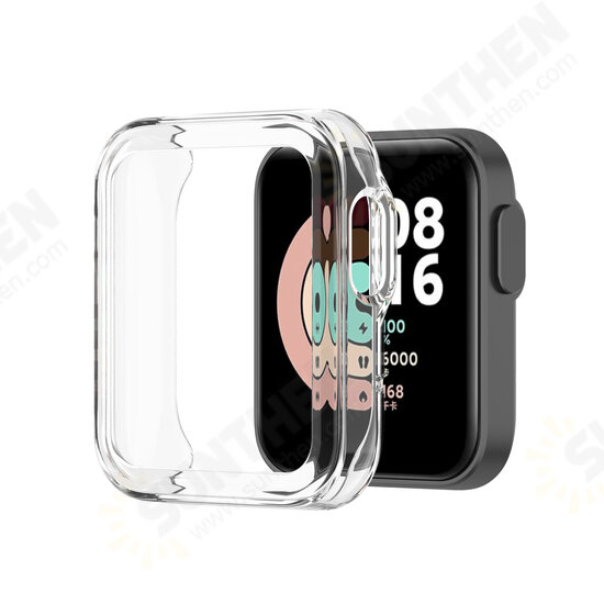 Transparent TPU Half-pack Watch Case Cover Watch Protector For Xiaomi Mi Watch Lite