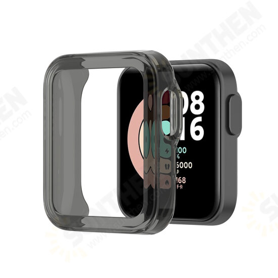 Transparent TPU Half-pack Watch Case Cover Watch Protector For Xiaomi Mi Watch Lite