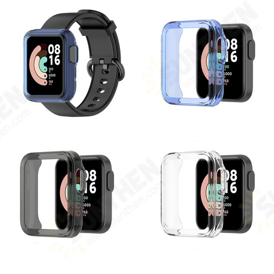 Transparent TPU Half-pack Watch Case Cover Watch Protector For Xiaomi Mi Watch Lite