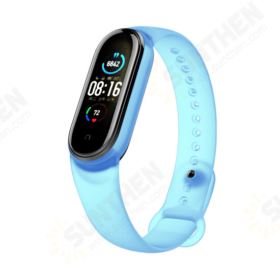 Transparent Watch Band Watch Strap Replacement for Xiaomi Miband 5 Mi Band 5 Non-original