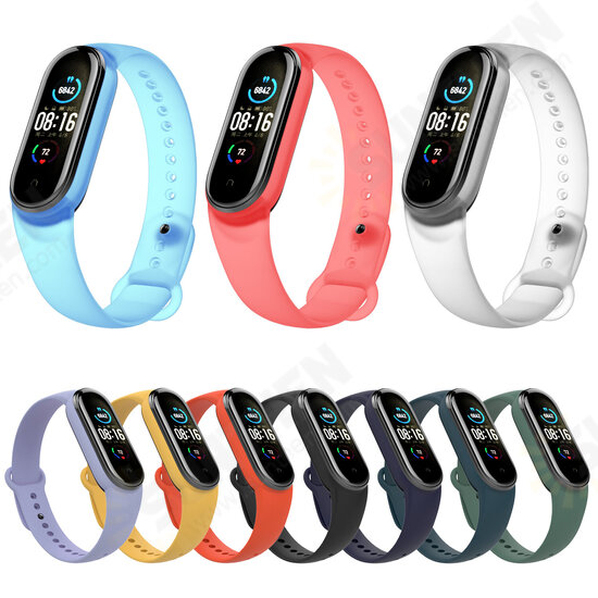 Transparent Watch Band Watch Strap Replacement for Xiaomi Miband 5 Mi Band 5 Non-original