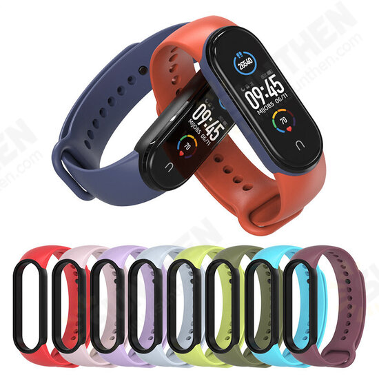 Two-color TPU Silicone Replacement Strap Smart Watch Band For Xiaomi Mi Band 5 Two-color TPU Silicone Replacement Strap Smart Watch Band For Xiaomi Mi Band 5