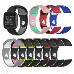 Two-color breathable Silicone Replacement Strap Smart Watch Band For Fitbit Versa 2 Two-color breathable Silicone Replacement Strap Smart Watch Band For Fitbit Versa 2