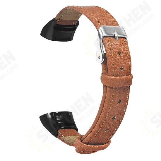 Ultra-thin Genuine Leather Replacement Watch Band for HuHonor Band 5&4 Smart Watch Ultra-thin Genuine Leather Replacement Watch Band for HuHonor Band 5&4 Smart Watch