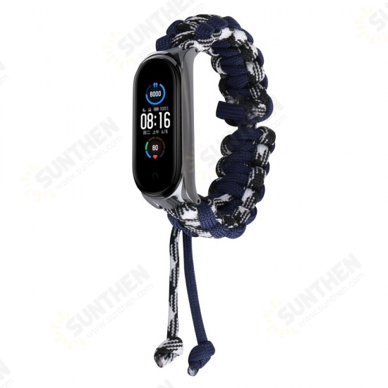 Umbrella Cord Braided Adjustable Smart Watch Band Replacement Strap For Xiaomi Mi Band 5 Non-original