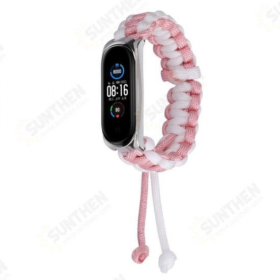 Umbrella Cord Braided Adjustable Smart Watch Band Replacement Strap For Xiaomi Mi Band 5 Non-original