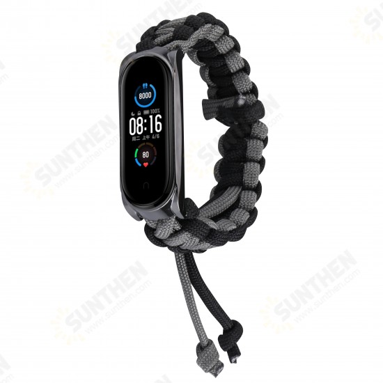 Umbrella Cord Braided Adjustable Smart Watch Band Replacement Strap For Xiaomi Mi Band 5 Non-original