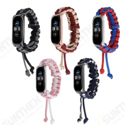 Umbrella Cord Braided Adjustable Smart Watch Band Replacement Strap For Xiaomi Mi Band 5 Non-original Umbrella Cord Braided Adjustable Smart Watch Band Replacement Strap For Xiaomi Mi Band 5 Non-original