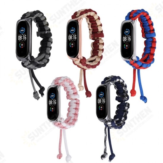 Umbrella Cord Braided Adjustable Smart Watch Band Replacement Strap For Xiaomi Mi Band 5 Non-original