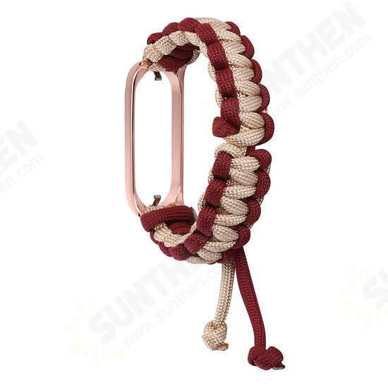Umbrella Cord Braided Adjustable Smart Watch Band Replacement Strap For Xiaomi Mi Band 5 Non-original
