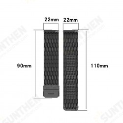 Universal 22mm Mesh Steel Watch Band for Amazfit HuFossil Garmin Ticwatch Xiaomi Color Smart Watch Non-original Universal 22mm Mesh Steel Watch Band for Amazfit HuFossil Garmin Ticwatch Xiaomi Color Smart Watch Non-original