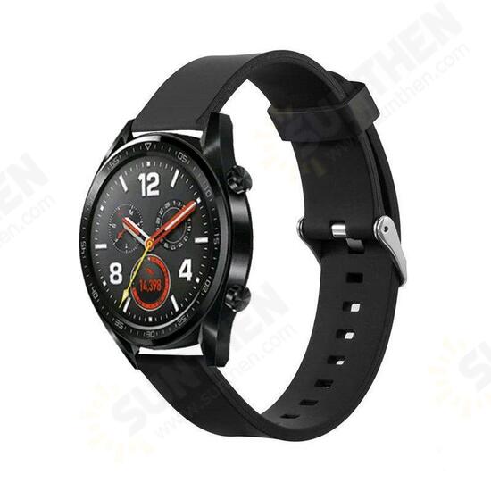 Universal 22mm Replacement Silicone Stainless Steel Buckle Watch Band Strap for HuWatch GT Smart Watch Universal 22mm Replacement Silicone Stainless Steel Buckle Watch Band Strap for HuWatch GT Smart Watch