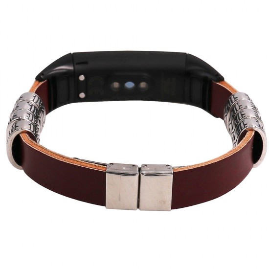 Watch Band Retro Double Press Butterfly Buckle Watch Strap for HuHonor Band 4 / Band 5