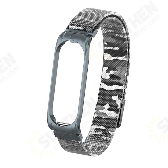 Camouflage Metal Watch Band Watch Strap Replacement for Xiaomi Miband 4 Non-original Camouflage Metal Watch Band Watch Strap Replacement for Xiaomi Miband 4 Non-original