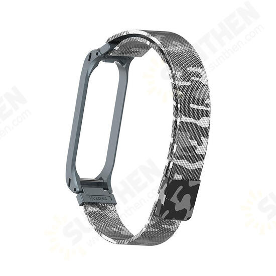 Camouflage Metal Watch Band Watch Strap Replacement for Xiaomi Miband 4 Non-original Camouflage Metal Watch Band Watch Strap Replacement for Xiaomi Miband 4 Non-original