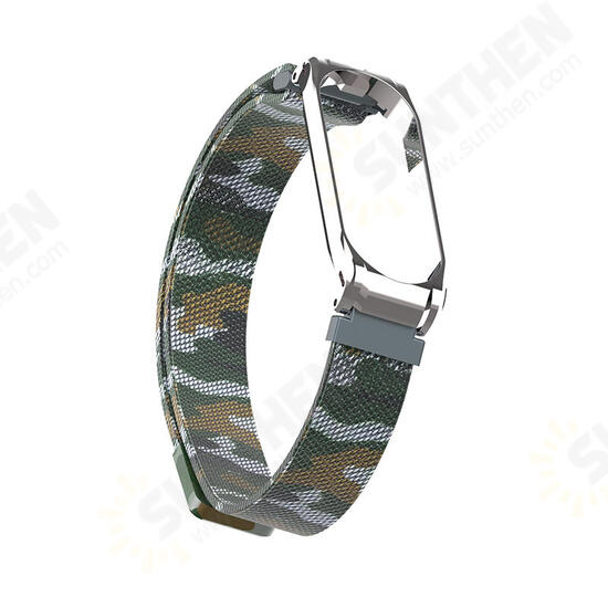 Camouflage Metal Watch Band Watch Strap Replacement for Xiaomi Miband 4 Non-original Camouflage Metal Watch Band Watch Strap Replacement for Xiaomi Miband 4 Non-original
