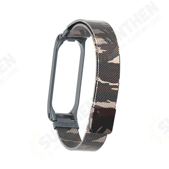 Camouflage Metal Watch Band Watch Strap Replacement for Xiaomi Miband 4 Non-original Camouflage Metal Watch Band Watch Strap Replacement for Xiaomi Miband 4 Non-original