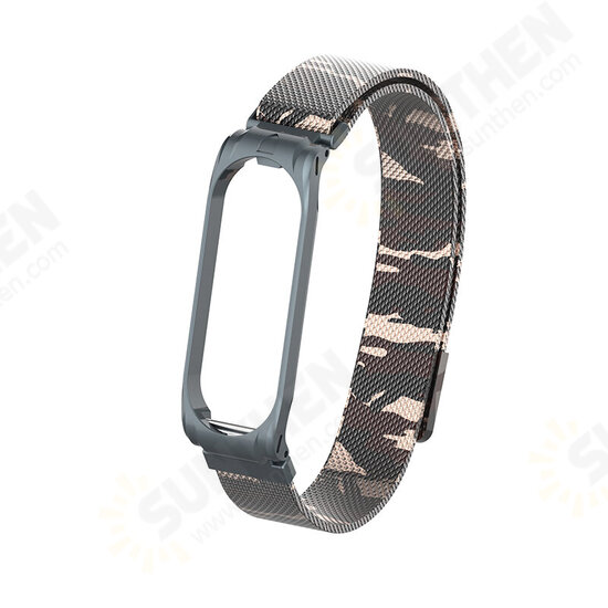 Camouflage Metal Watch Band Watch Strap Replacement for Xiaomi Miband 4 Non-original Camouflage Metal Watch Band Watch Strap Replacement for Xiaomi Miband 4 Non-original