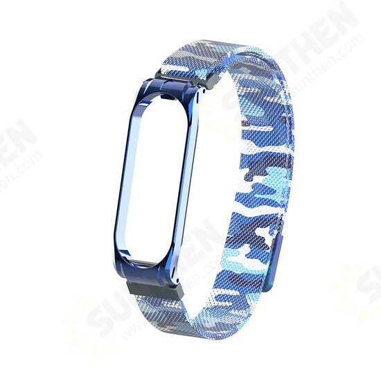Camouflage Metal Watch Band Watch Strap Replacement for Xiaomi Miband 4 Non-original Camouflage Metal Watch Band Watch Strap Replacement for Xiaomi Miband 4 Non-original